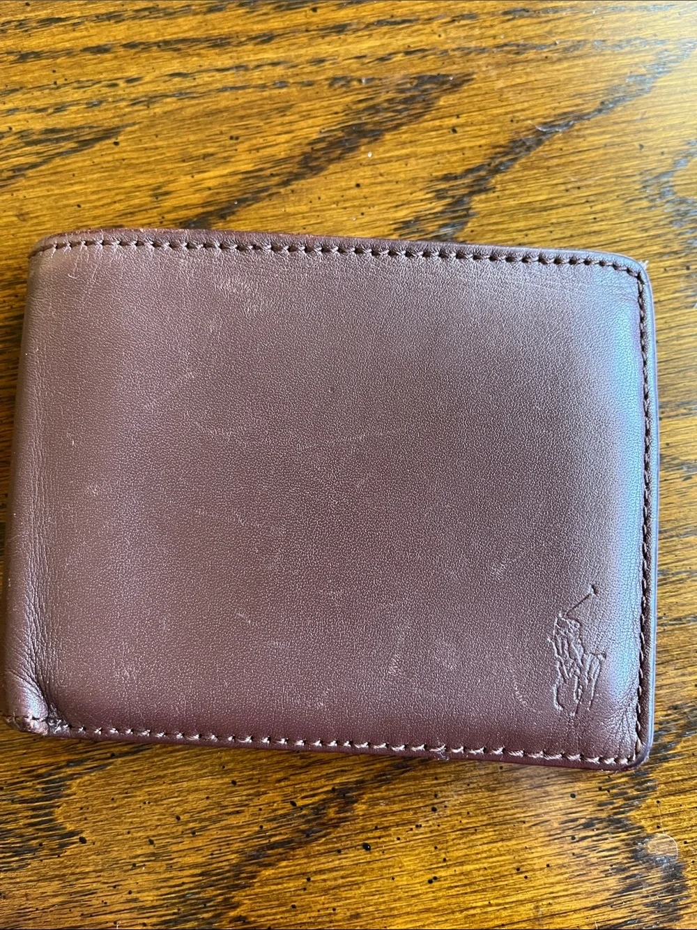 Polo by Ralph Lauren Brown Leather Wallet with Embossed Polo Player